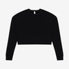 Women's Black Fleece Long Sleeve Crop Top