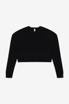 Women's Black Fleece Long Sleeve Crop Top